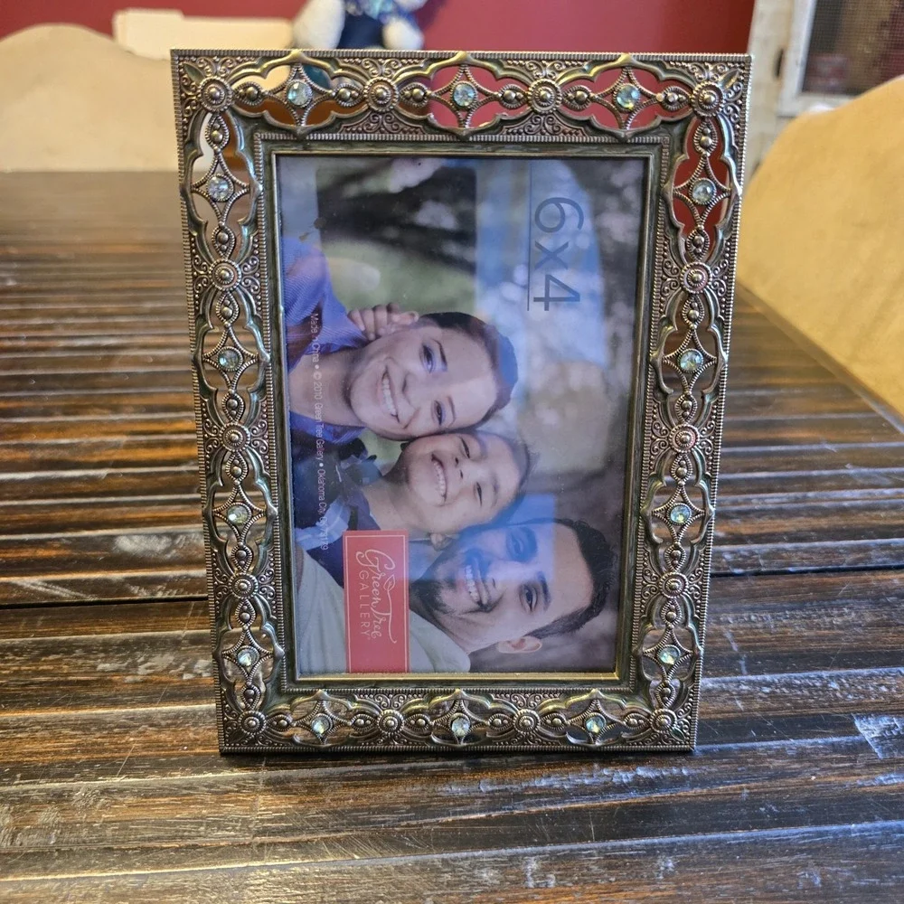 Vintage Y2k Filigree Trim‎ 6x4 Picture Frame With Black Felt Back